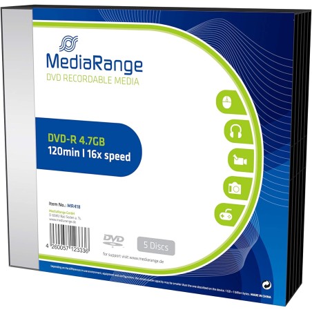 MediaRange DVD-R 4.7GB I 120min, 16x speed,