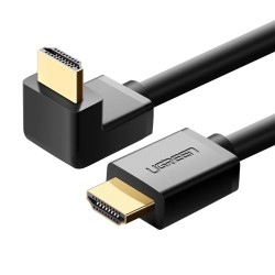 Ugreen - Câble vidéo (10173) - HDMI vers HDMI coudé, 4k@30Hz, 2m - Noir