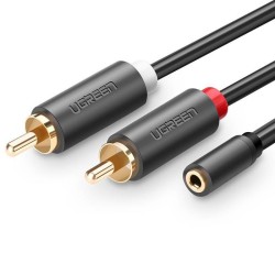 Ugreen - Câble Audio Connecteur Plaqué Or (10588) - Extension Jack 3,5 mm vers 2