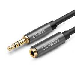 Ugreen - Câble audio (10592) - Jack 3,5 mm vers Jack, Extension Aux 1 m - Argent