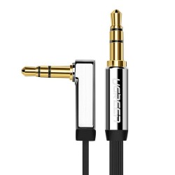 Ugreen - Câble audio (10599) - Jack coudé 3,5 mm vers Jack 3,5 mm, 2 m - Noir