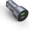 Ugreen - Chargeur de voiture (10144) - Double USB, Charge rapide, 36W, 3A - Bleu