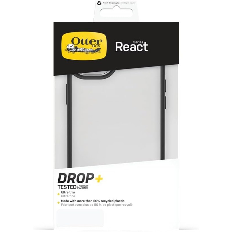 OTTERBOX Coque React iPhone 15 Plus (Crystal Noir)