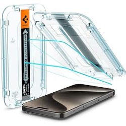 Spigen - Glas.tR EZ-FIT (Pack de 2) - iPhone 14 Pro - Transparent