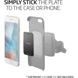 Spigen - (Paquet de 4) Plaque métallique (MP-4P) - avec peinture de couverture m