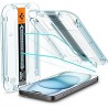 Spigen - Glas.tR EZ-FIT (Pack de 2) - iPhone 15 - Transparent