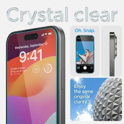 Spigen - Glas.tR EZ-FIT (Pack de 2) - iPhone 15 - Transparent