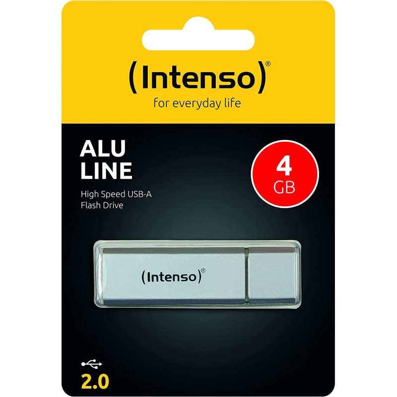 INTENSO ALU LINE USB DRIVE 4GB 3521452 28MB/S USB 2.0 SILVER