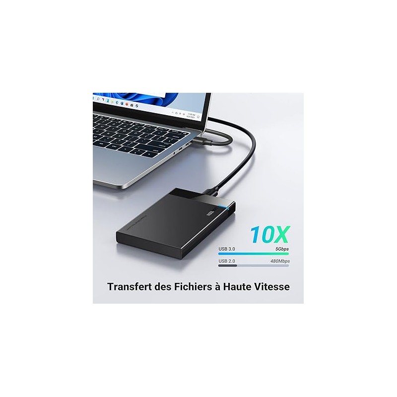 "Boîtier externe HDD/SSD HDD/SSD 2.5"" UGREEN US221. SATA. USB 3.0"
