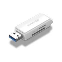 UGREEN CM104 Lecteur de carte mémoire SD/microSD USB 3.0 (blanc)