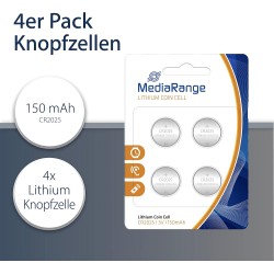 MediaRange (/Piles-Button Coin x4) CR2025 Lithium