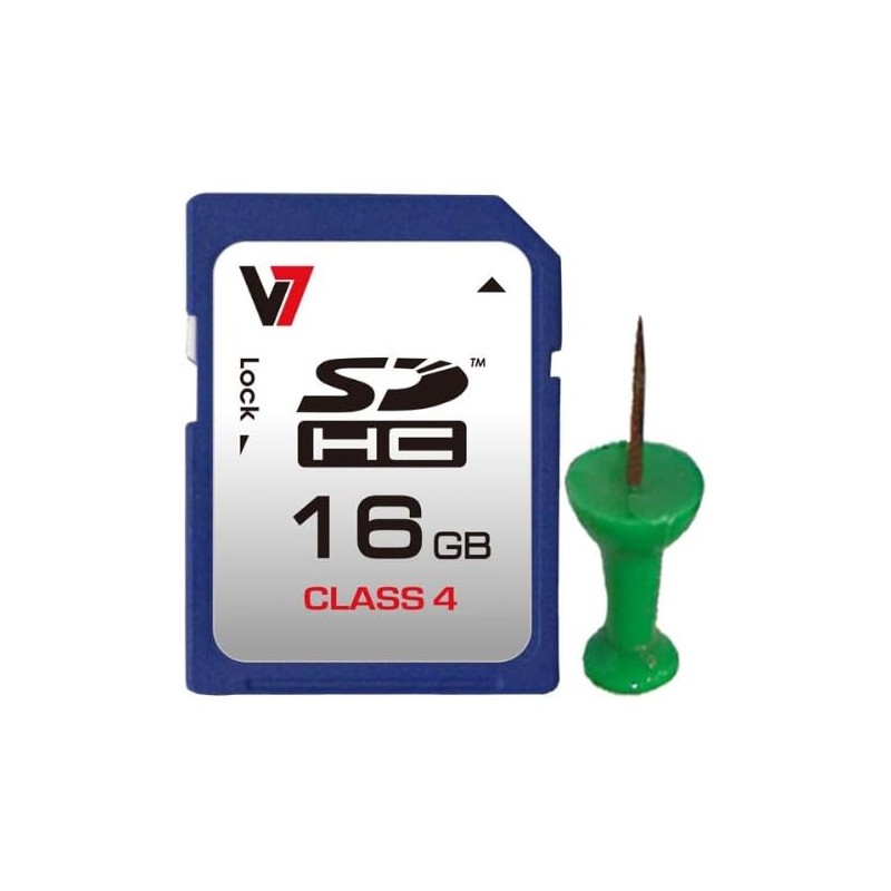 V7 - SD CARD 16GB SDHC CL4 MEM