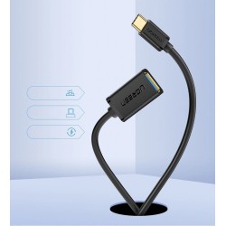 Ugreen -  Adaptateur Ugreen câble OTG USB 3.0 vers USB Type C noir