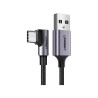 Ugreen -  Câble coudé Ugreen USB - USB Type C 2m 3A gris