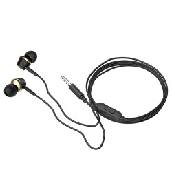 HOCO écouteurs filaires Jack 3,5 mm avec microphone M70 noir