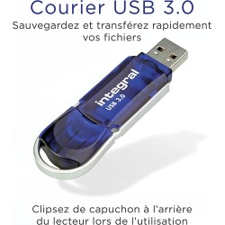 Integral Clé USB 32 Go Clé USB 2.0 Courier Blue jusqu'à 100 Mo Mémoire