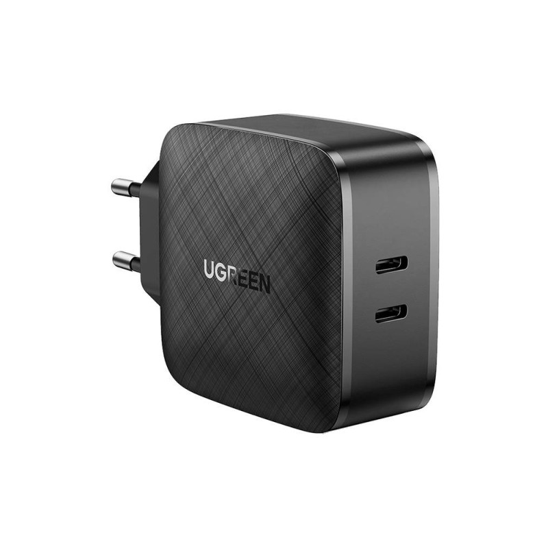 Ugreen - Chargeur mural (70867) - 2x USB-C, PD, GaN 66W, 3.3A - Noir