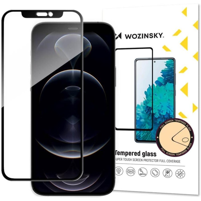 Wozinsky - verre trempé plein écran super résistant Full Glue avec cadre Case Fr