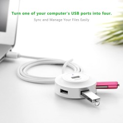 Ugreen HUB USB2.0 4x USB-A 480Mbps 1m white (CR106)