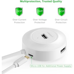 Ugreen HUB USB2.0 4x USB-A 480Mbps 1m white (CR106)