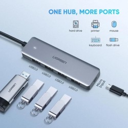 Dudao HUB 4en1 USB-C - 4x USB-A (3 x USB2.0 / USB3.0) 6,3cm noir (A16T)