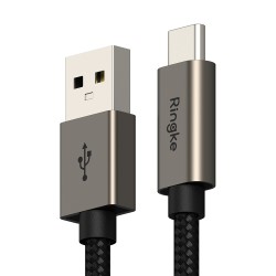 Ringke - Câble de données - USB vers Type-C, 60W, 2m - Noir