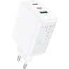 Acefast - Chargeur rapide  GaN (2x USB-C / USB-A) PPS / / QC4+ 65W blanc (A41)