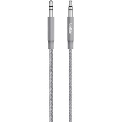 Belkin - Câble Audio Premium, Jack-Jack 3,5mm - Gris Métallique