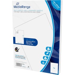 MEDIARANGE LABELS 210X148,5MM WHITE MRINK141 100PCS UNIVERSAL PERM ADHESIVE