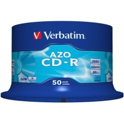 CD-R Verbatim AZO 700 Mo 52X CRYSTAL SURFACE Cake 50