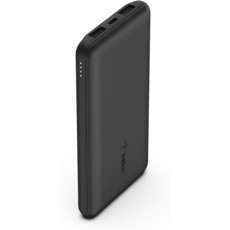 Belkin - Batterie externe 3 ports 10K avec câble USB-A vers USB-C noir