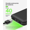 Belkin - Batterie externe 3 ports 10K avec câble USB-A vers USB-C noir