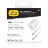 OTTERBOX Chargeur 20W USB-C + Cable Lightning (Blanc)