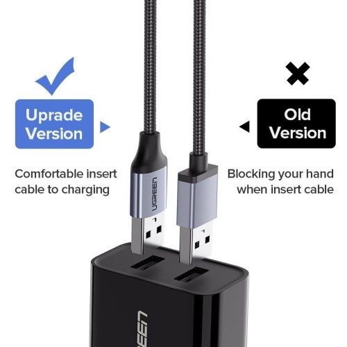 Câble micro USB UGREEN QC 3.0 2,4 A 1,5 m Blanc