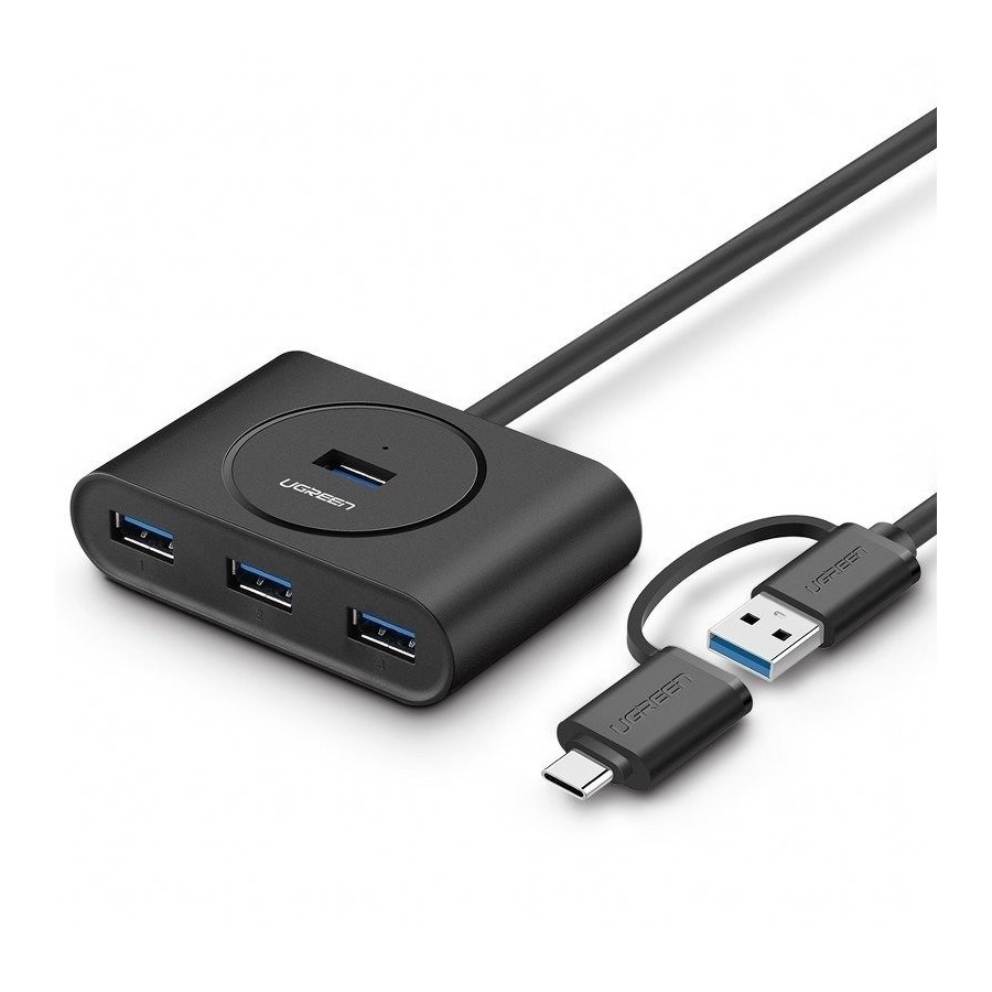 HUB USB 3.0 + USB-C 3.1 UGREEN 4 ports, OTG