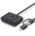 HUB USB 3.0 + USB-C 3.1 UGREEN 4 ports, OTG