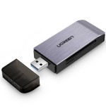 Adaptateur USB UGREEN 4 en 1 lecteur de cartes SD + microSD (argent)