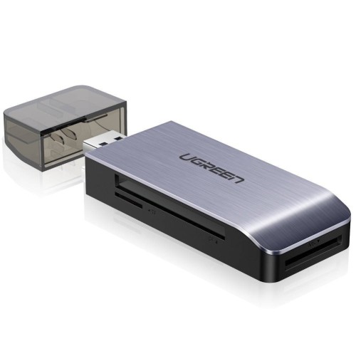 Adaptateur USB UGREEN 4 en 1 lecteur de cartes SD + microSD (argent)