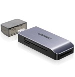 Adaptateur USB UGREEN 4 en 1 lecteur de cartes SD + microSD (argent)