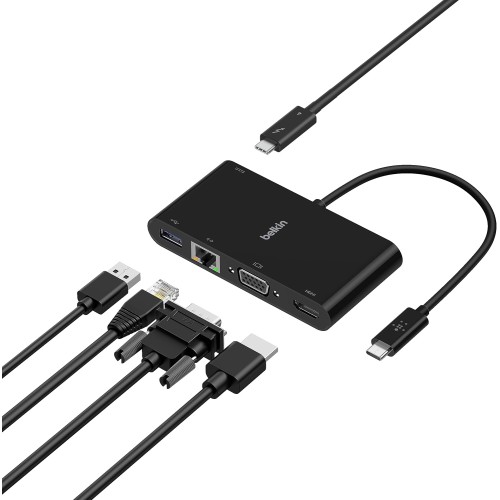 Belkin - Adaptateur Hub USB-C HDMI VGA RJ45 100w PD