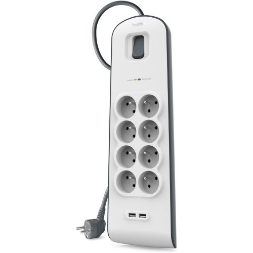 Belkin - Multiprise/Parafoudre 8 Prises 2 Ports USB