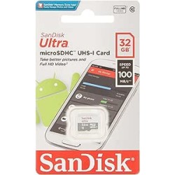 SanDisk Ultra microSDHC 32GB, up to 100MB/s, Class 10, UHS-I, Full HD Video