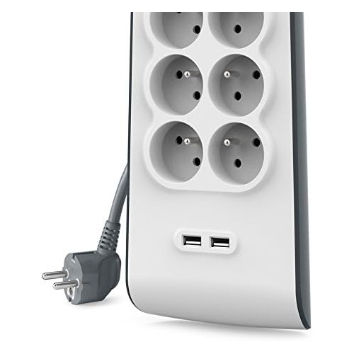 Belkin - Multiprise/Parafoudre 8 Prises 2 Ports USB