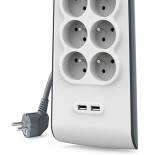 Belkin - Multiprise/Parafoudre 8 Prises 2 Ports USB