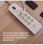 Belkin - Multiprise/Parafoudre 8 Prises 2 Ports USB