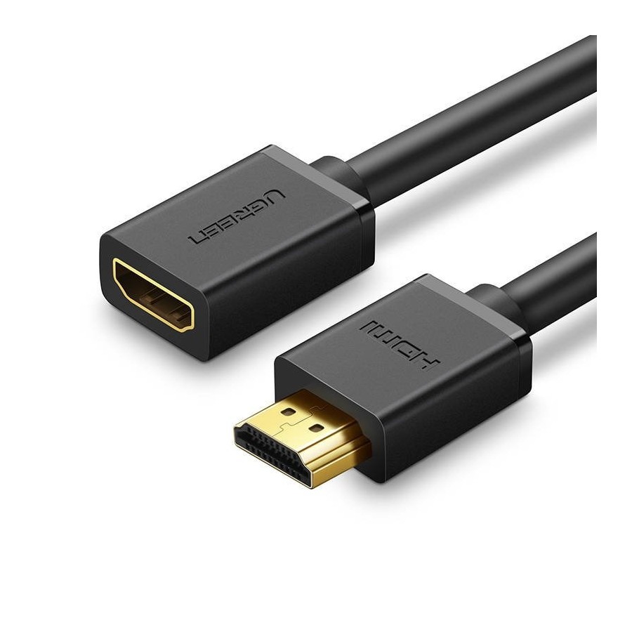 UGREEN HD107 Câble HDMI Mâle vers HDMI Femelle Rallonge FullHD 3D 0,5m (Noir)