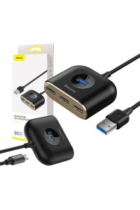 Adaptateur HUB USB carré rond 4 en 1 (USB 3.0 vers USB 3