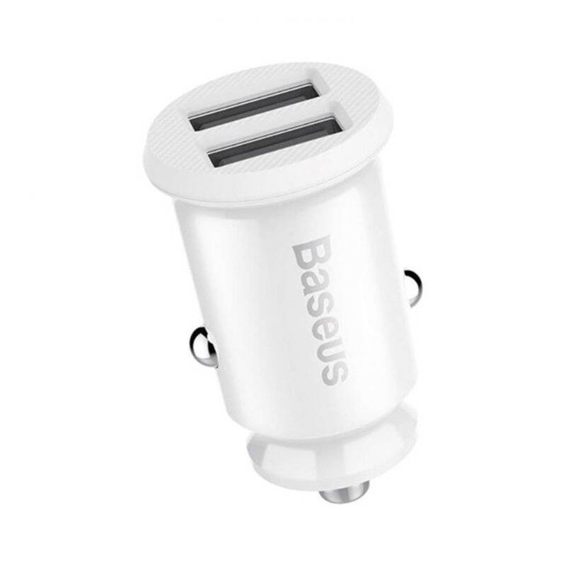 Chargeur de voiture Grain (double USB 5 V 3,1 A) Blanc