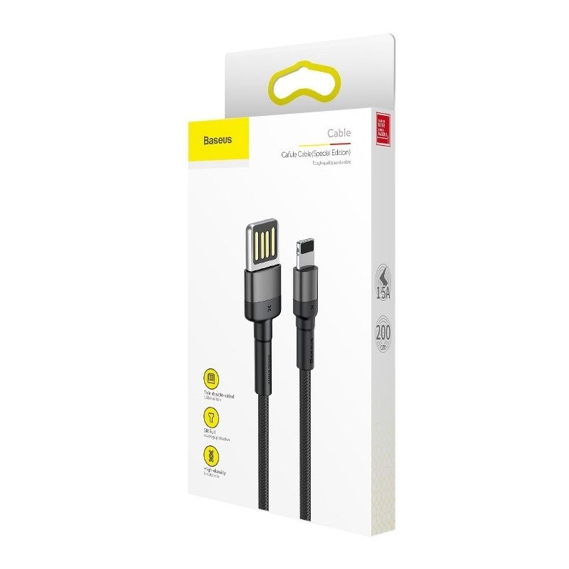 Câble Cafule édition spéciale USB pour iP 1,5 Gris + B