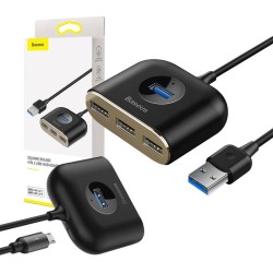 Adaptateur HUB USB carré rond 4 en 1 (USB 3.0 vers USB 3